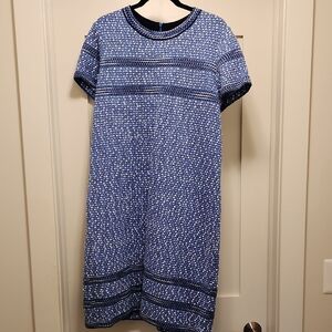 St. John Collection Blue and White Mini Dress